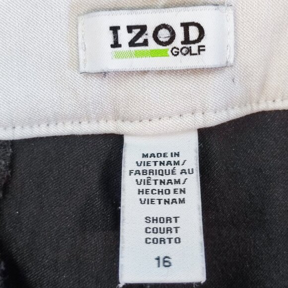 Izod golf active wear flat front pants black women's size 16 - Picture 5 of 12
